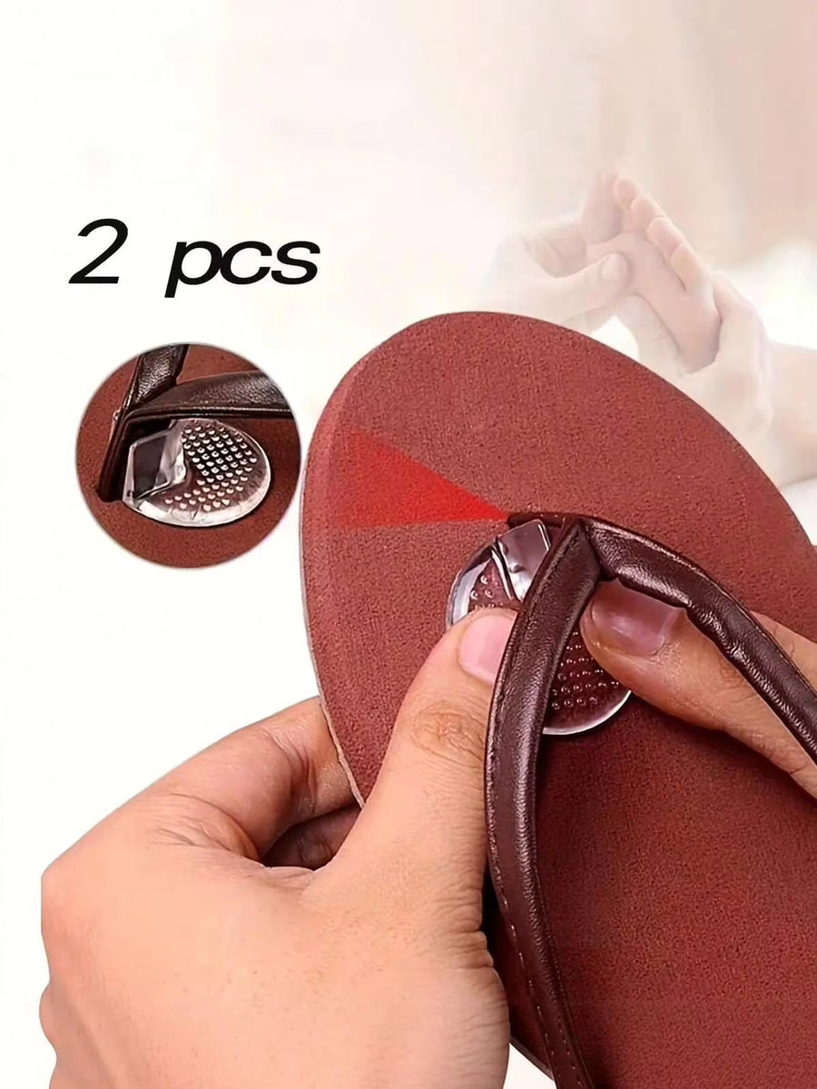 1 Pair Transparent Silicone Toe Separator Thong Sandal Pad, Toe Protector Suitable For Flip Flops